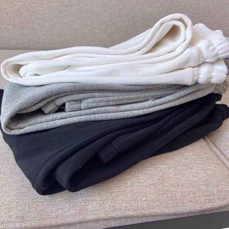 QUẦN JOGGER CẠP CHUN BO GẤU VẢI NỈ THUN DA CÁ,QUẦN BOOM ỐNG RỘNG BO GẤU SIÊU HOT