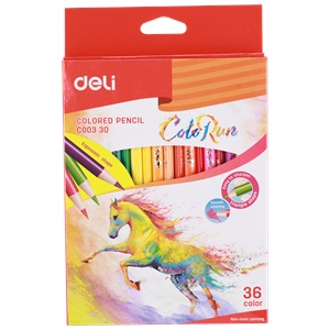 Bút chì màu  Deli 12 màu/18 màu/24 màu/36 màu - EC00300/EC00310/EC00320/EC00330