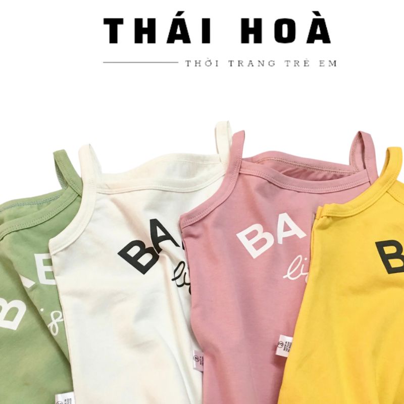 Áo dây cho bé gái  COTTON 4 CHIỀU  áo 2 dây bé gái 1_5 tuổi chất mềm mịn