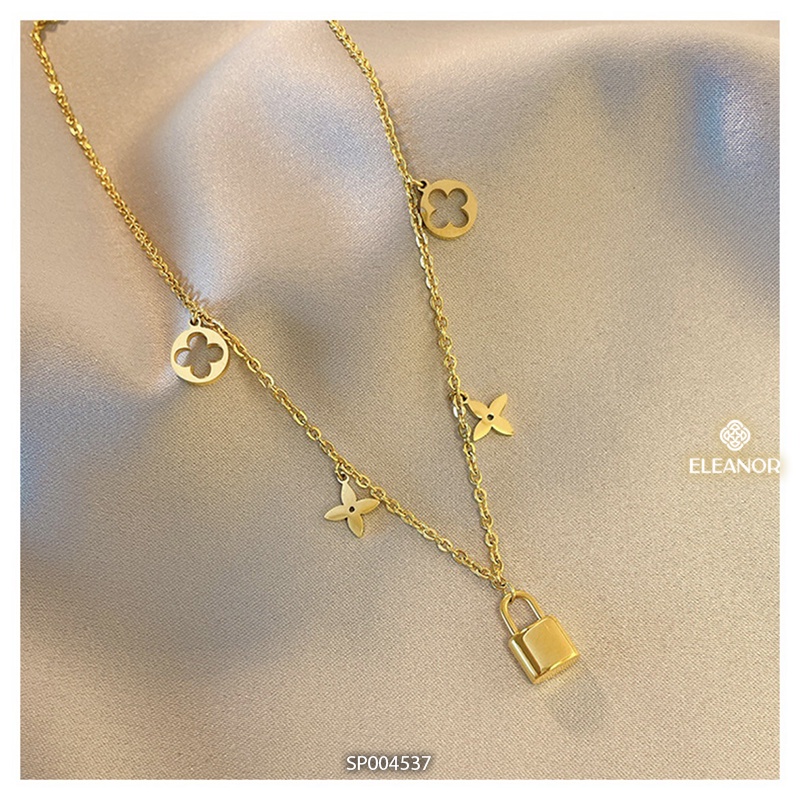 Vòng tay nữ titan Eleanor Accessories mặt hình khóa phụ kiện trang sức 4537