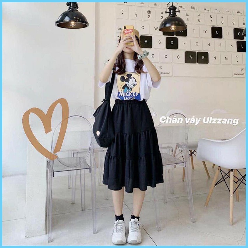 (Mới) Chân váy voan ngắn/dài ♥️ Chân váy ulzzang 2 màu đen, trắng Hàn Quốc - NhimShop