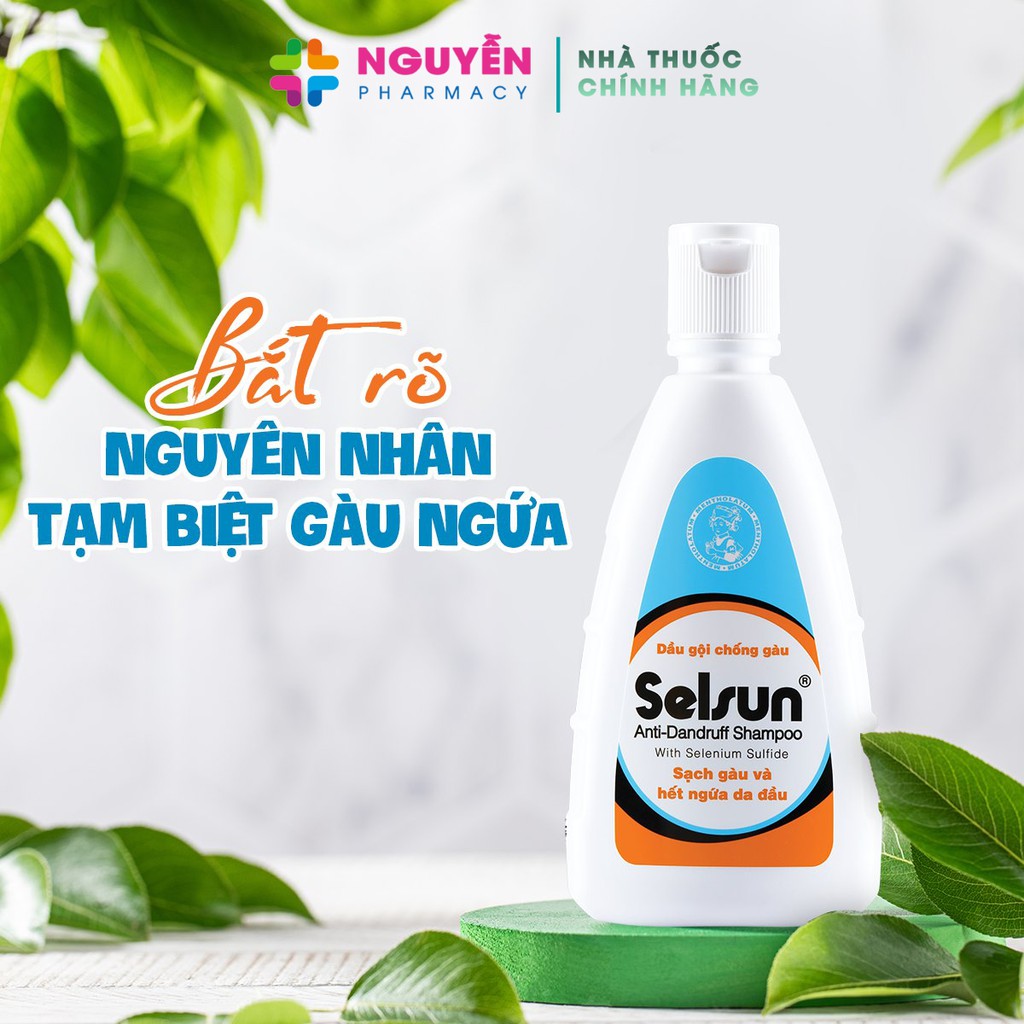 Bộ sản phẩm chống gàu Selsun (Dầu gội chống gàu Selsun 100ml+Dầu xã dưỡng tóc Selsun 100ml)