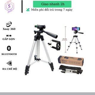 Gậy chụp ảnh 3 chân Tripod TF - 3110 loại tốtl Gậy chụp ảnh Tripod nhôm cao cấp, tặng kèm bao đựng