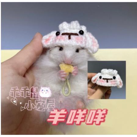 NÓN len handmade NÓN CỪU BÉO CHO HAMSTER, CHUỘT, BỌ Ú...