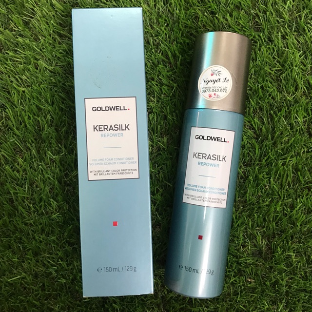 Dầu xả dạng bọt tăng phồng Goldwell Kerasilk Repower Volume Foam Conditioner 150ml