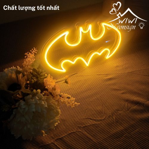 Đèn led neon hình logo batman | 30x16 cm | Đèn led neon theo yêu cầu trang trí decor quà tặng cực chất