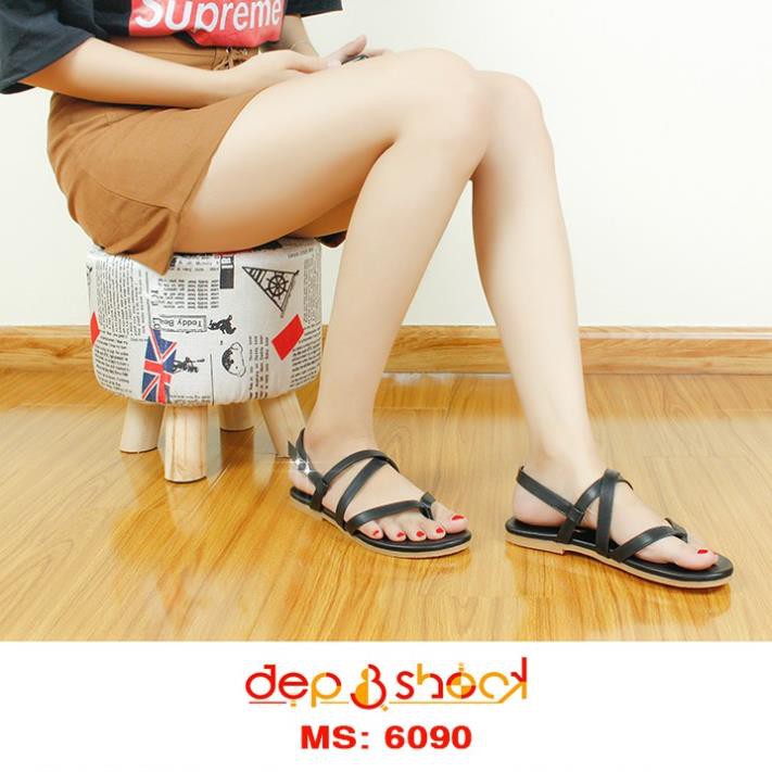 Sandal nữ big size quai chéo xỏ ngón thời trang MS 6039