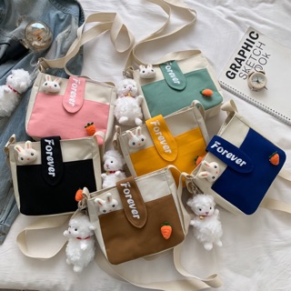 HOT DEAL ❤ Túi đeo chéo nữ nhỏ xinh kèm sticker thú đi học, đi chơi