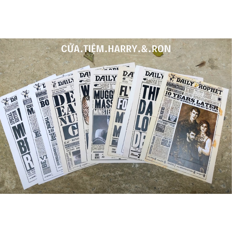 Combo 10 tờ Nhật Báo Tiên Tri trong Harry Potter