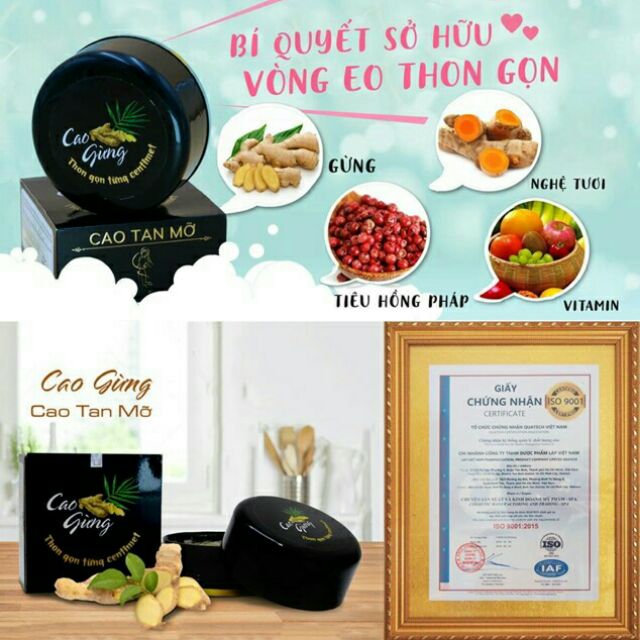 Flash sale Cao gừng tan mỡ