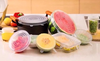 Set 6 Nắp bọc thực phẩm bằng silicon