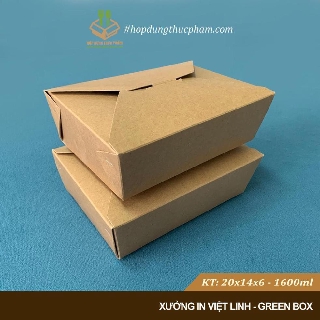[FreeShip-Giá Xưởng] Combo 50 hộp giấy đựng thức ăn nhanh, hộp giấy đựng thực phẩm sạch, bao bì giấy đựng thức ăn nhanh