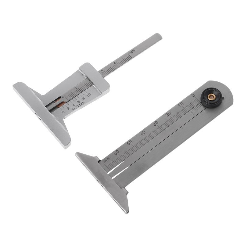 Thước đo độ sâu rãnh lốp xe hơi 0-60mm/0-50mm bằng thép không gỉ tiện dụng