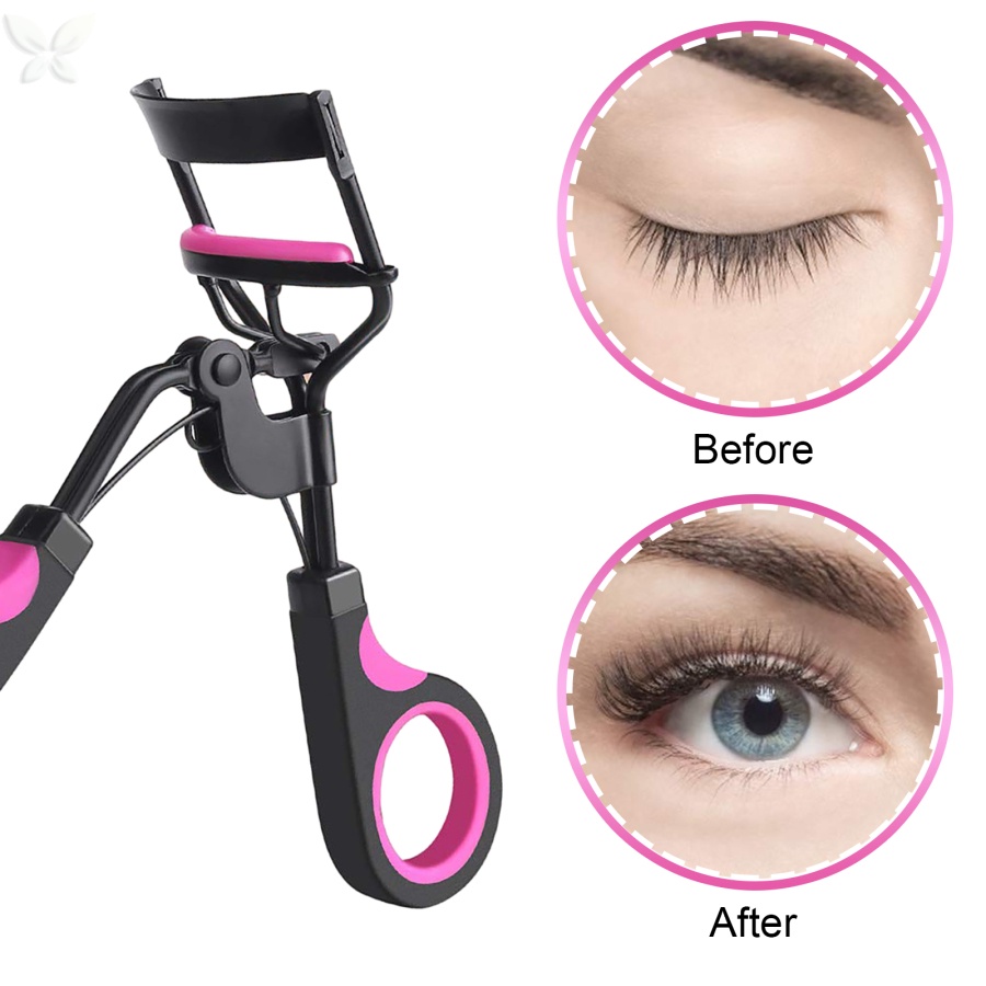 Set 1 Tay Cầm + 6 Đệm Silicone Thay Thế Hỗ Trợ Uốn Cong Lông Mi Tiện Dụng