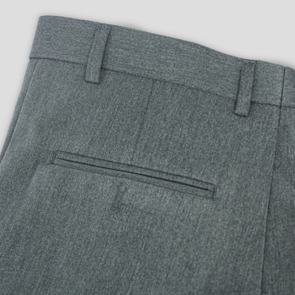 Quần tây âu nam chất vải cotton co giãn - Quần tây nam màu xám co giãn 4 chiều cao cấp