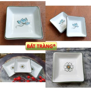 KHAY SỨ ĐỰNG TƯƠNG ỚT ĐĨA MUỐI ỚT GIA VỊ BÁT TRÀNG