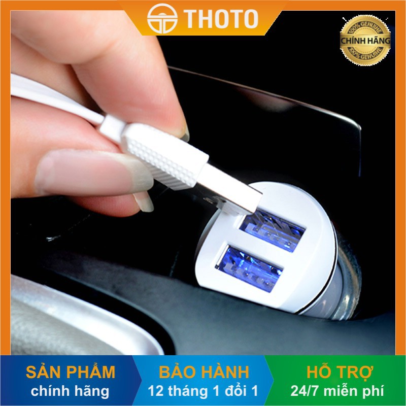 [Thoto Shop] Tẩu sạc nhanh điện thoại trên ô tô HOCO Z1 | 2 cổng USB - hàng chính hãng