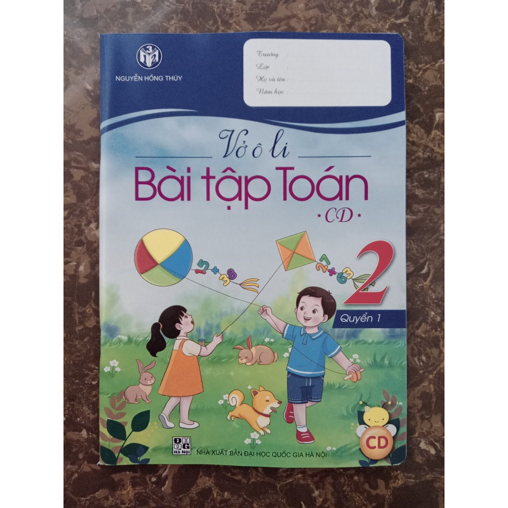 Sách - Vở ô li bài tập toán lớp 2 - Quyển 1 (CD)