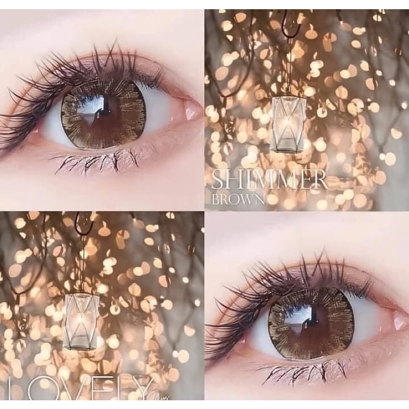 Lens mắt nâu giãn to Shimmer 0 độ