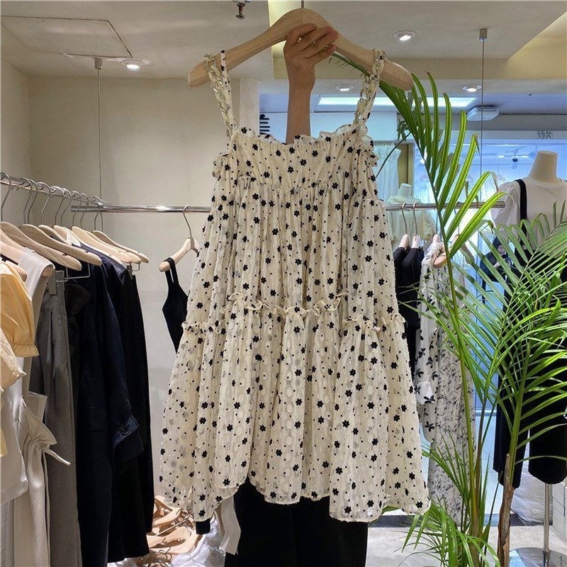 Đầm Dáng Chữ A Hai Dây Phong Cách Phương Tây Thời Trang Mùa Hè Giảm Giá Dành Cho Nữ