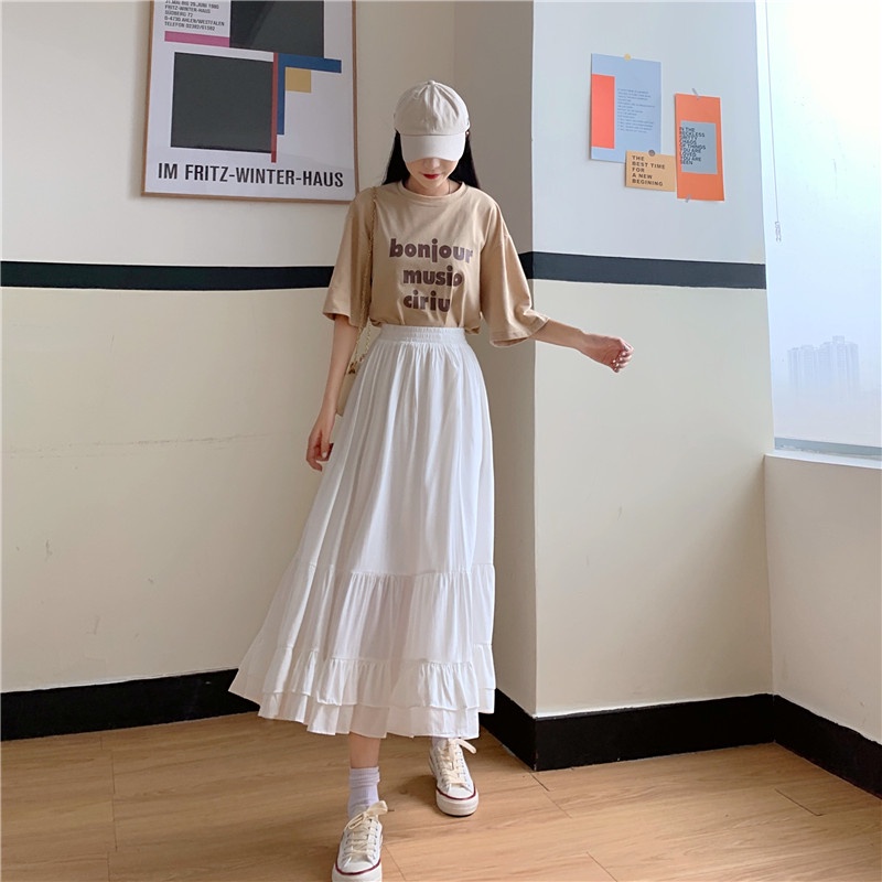 Chân váy dài ulzzang