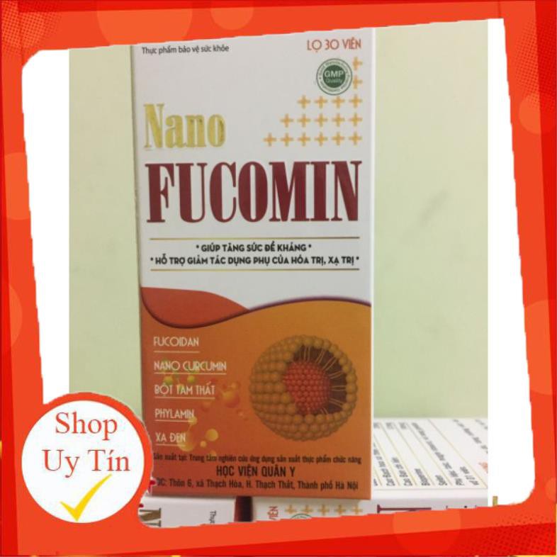 FUCOMIN Học Viện Quân Y gồm Fucoidan, Nano Curcumin, Bột Tam Thất, Cao Xạ Đen Hỗ Trợ Điều Trị Ung Thư hạn tới 2023