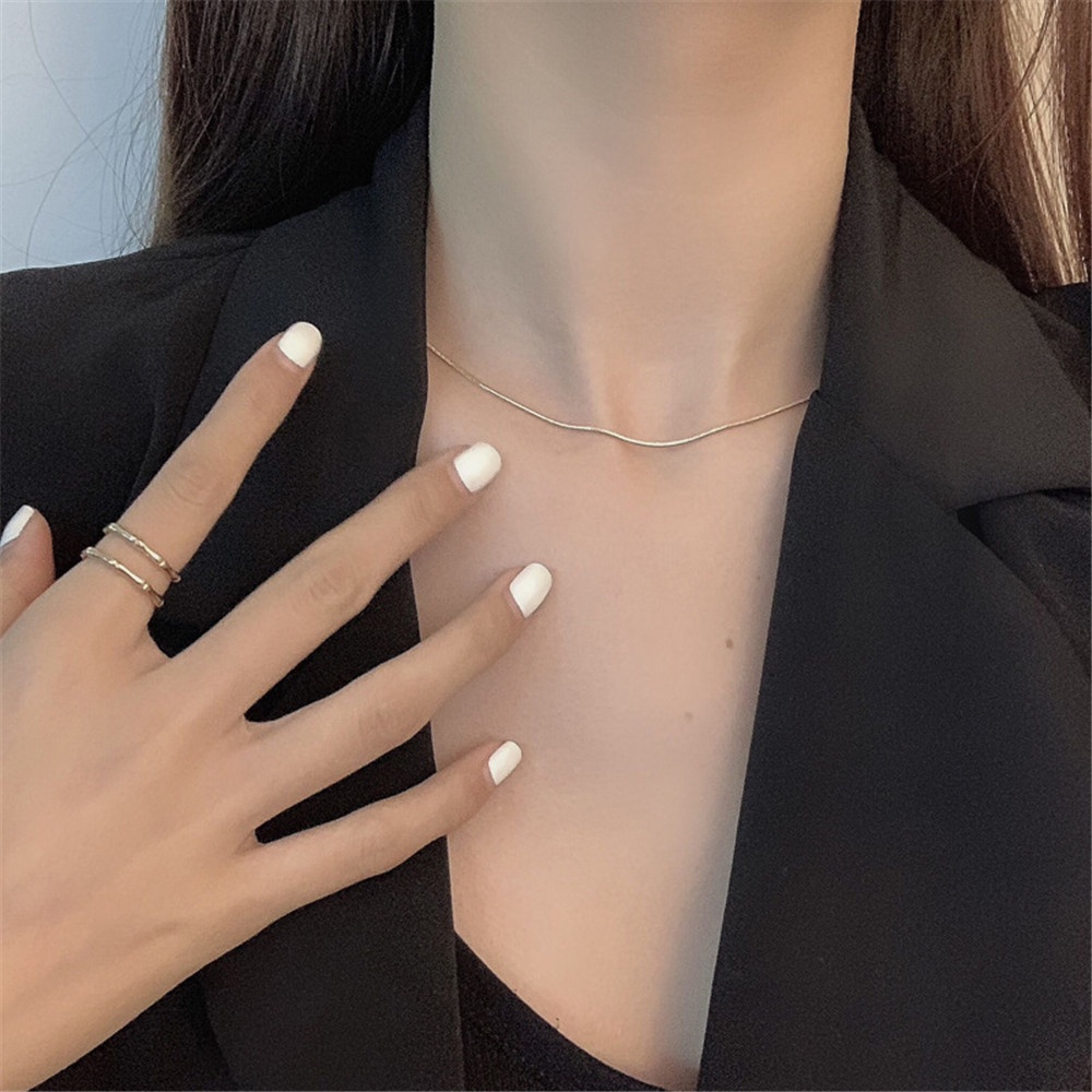 Vòng cổ sợi xích thiết kế đơn giản thời trang sang trọng