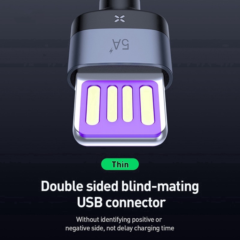 Dây cáp sạc nhanh BASEUS USB Type C 5A cho điện thoại Android và iPad pro