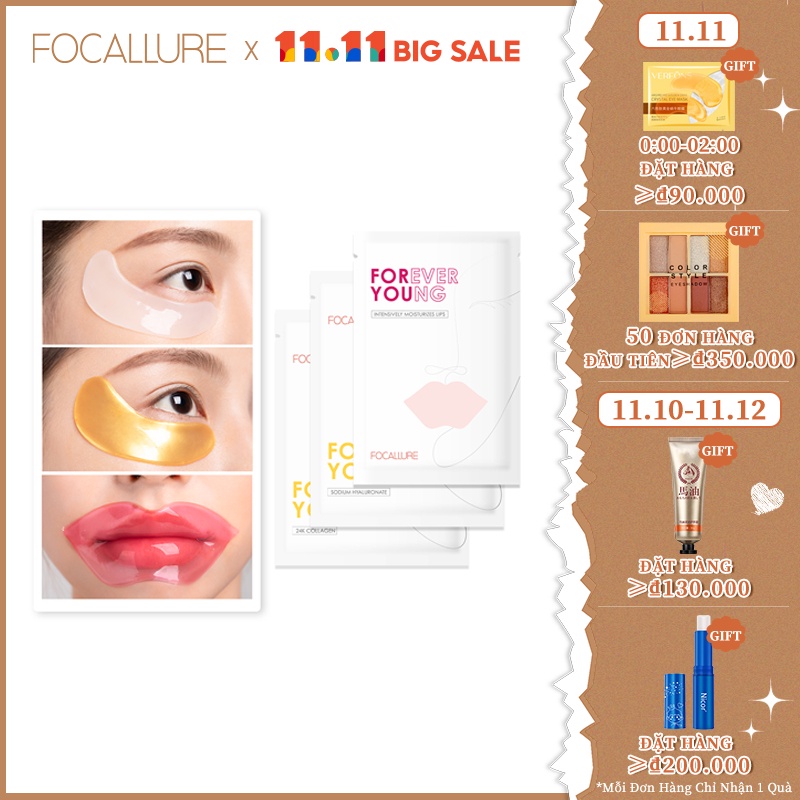 [Hàng mới về] Mặt nạ dưỡng ẩm chăm sóc mắt và môi giảm nếp nhăn và quầng thâm Focallure