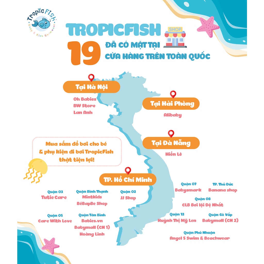 Bỉm bơi Tropic Fish mẫu mới, đủ size cho bé S3/S6/S10, M3/M6/M10, L3/L6/L10