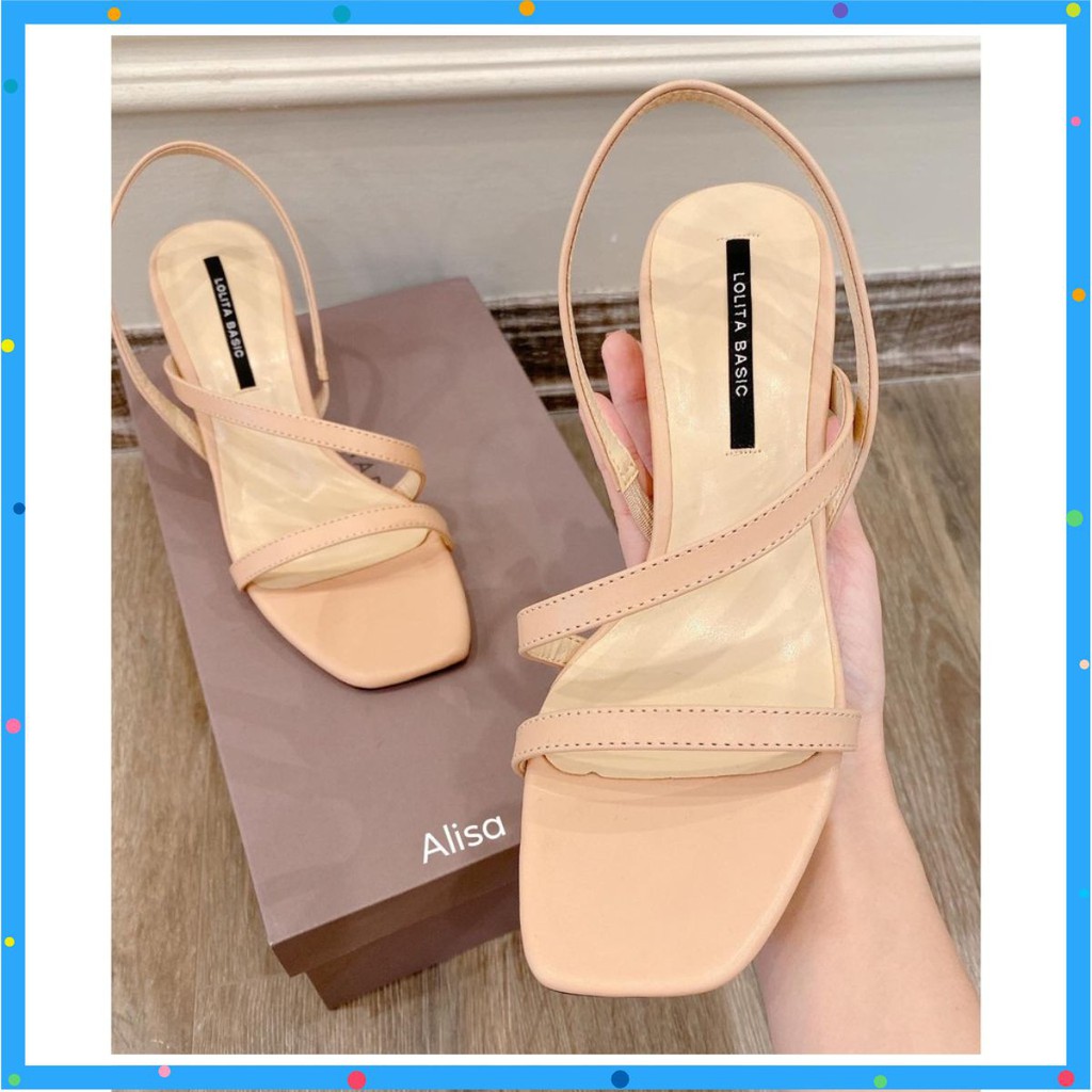 Giày sandal gót vuông quai xoắn ôm chân thanh lịch LC_S2 | WebRaoVat - webraovat.net.vn