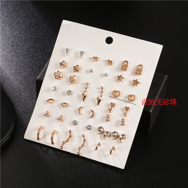 Combo 30 đôi khuyên tai xinh