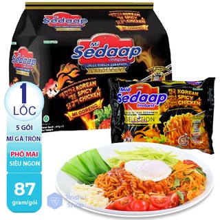 Lốc 5 gói Mì Trộn Gà Phô Mai Sedaap Hàn Quốc (Xuất Xứ: Indonesia) (Date: 06/2022) - Mỗi gói 87gr