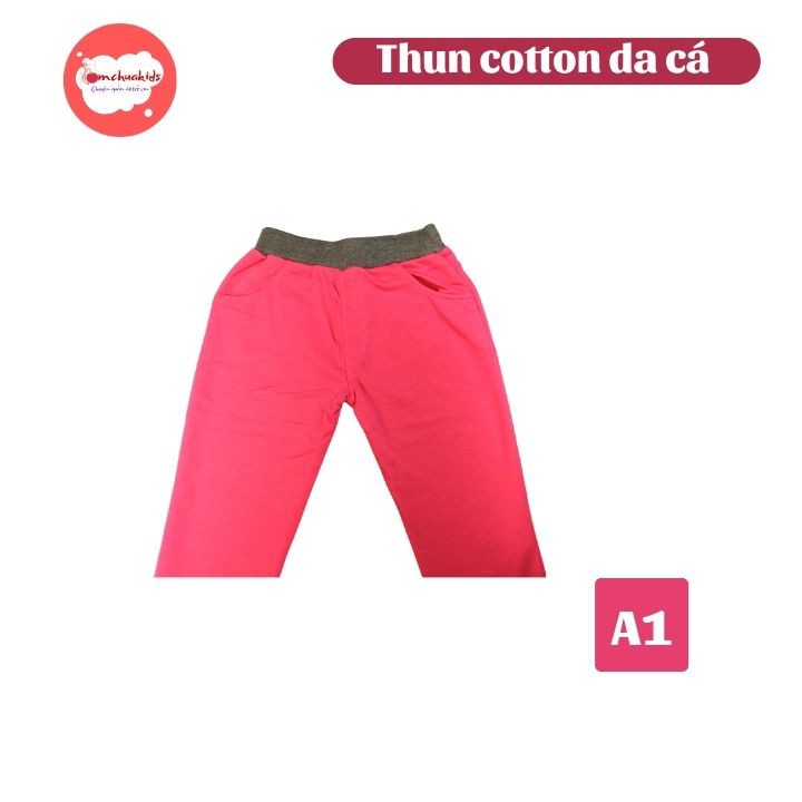 Quần thun dài bé gái từ 9-20kg. Chất thun cotton 100% mềm mượt độ co gian tốt, phối bo - Tomchuakids