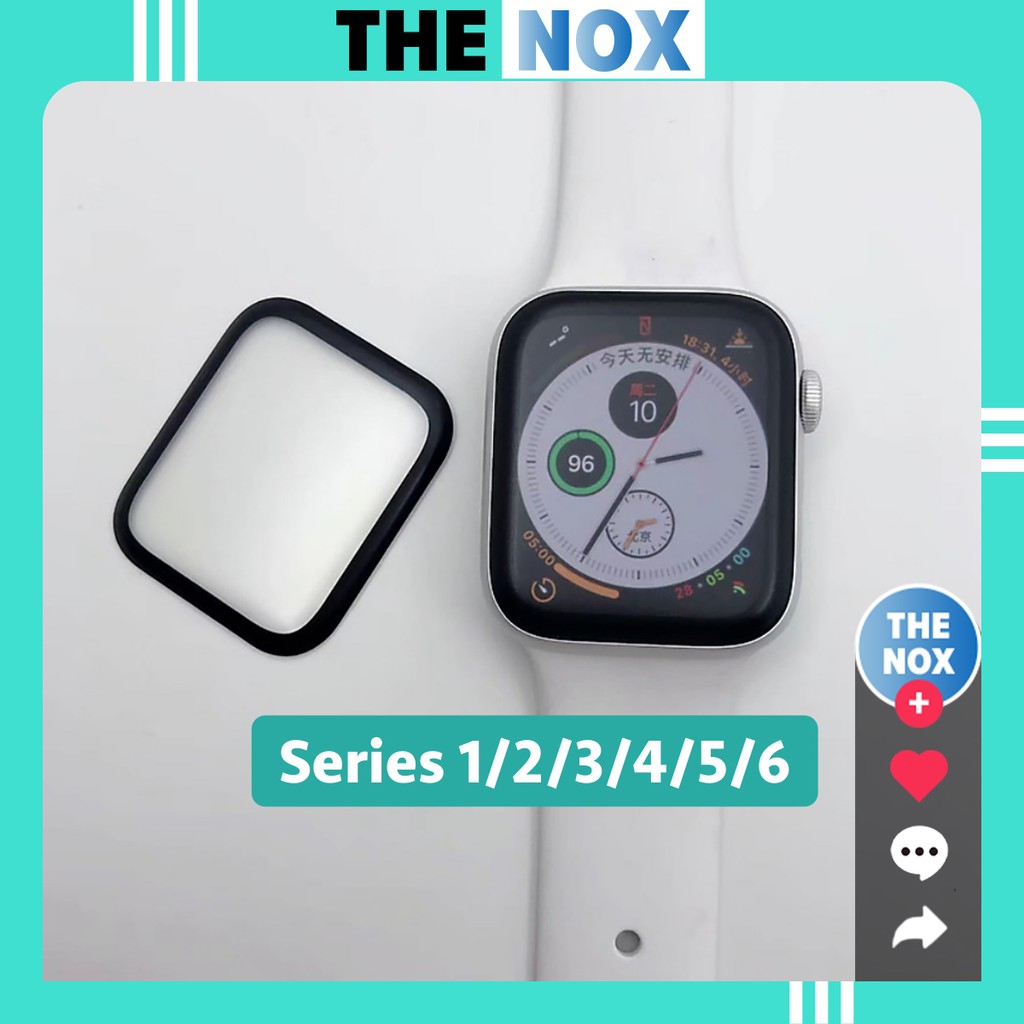 Cường Lực Dẻo Apple Watch Nhám Chống Vân Tay Series 1/2/3/4/5/6/7/SE Size 38/40/42/44/41/45MM [The Nox]