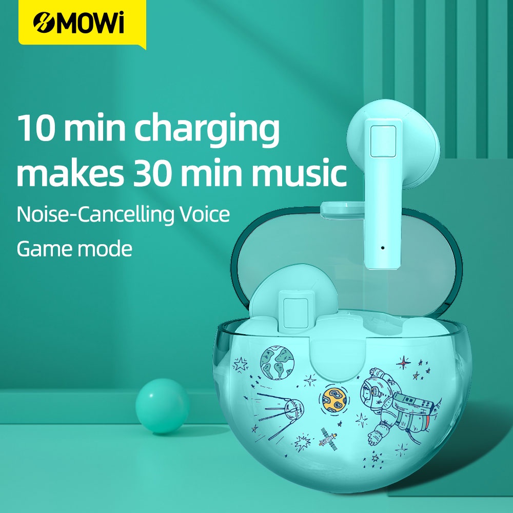 Tai nghe true wireless earbuds Plextone xMowi T2 - Điều khiển cảm ứng - Sạc Type C - Âm bass mạnh mẽ - Pin trâu