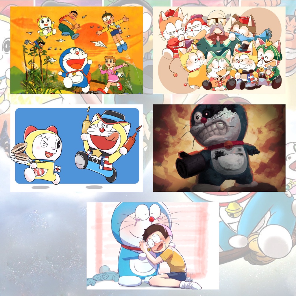 Poster Trang Trí Doraemon, Poster Decal CÓ KEO DÁN Kích Thước A3 30x42cm