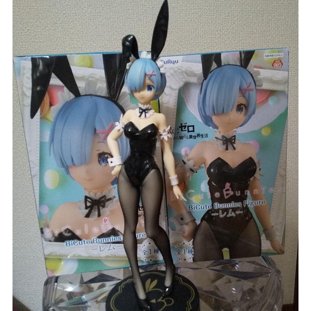 Mô Hình Figure Chính Hãng Anime Re:Zero, REM BiCute Bunnies, Black Ver., FuRyu, chính hãng Nhật Bản