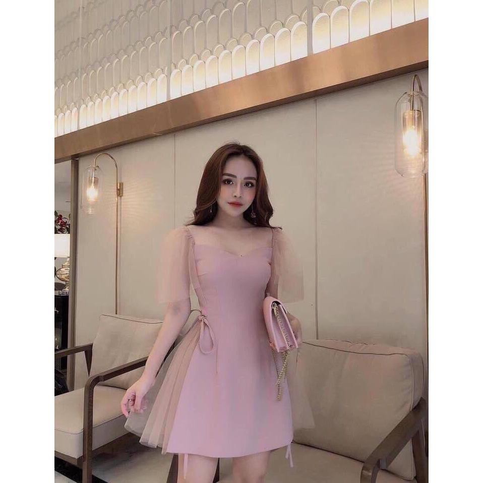 Váy đầm nữ dáng xòe- đầm nữ dự tiệc tiểu thư nhã nhặn Amee