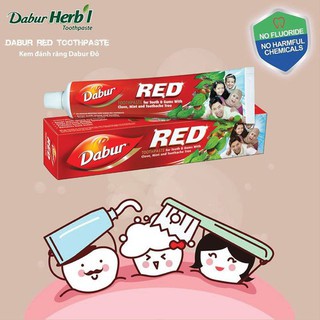 Combo 5 tuýp Kem đánh răng thảo dược Dabur Red 200gr