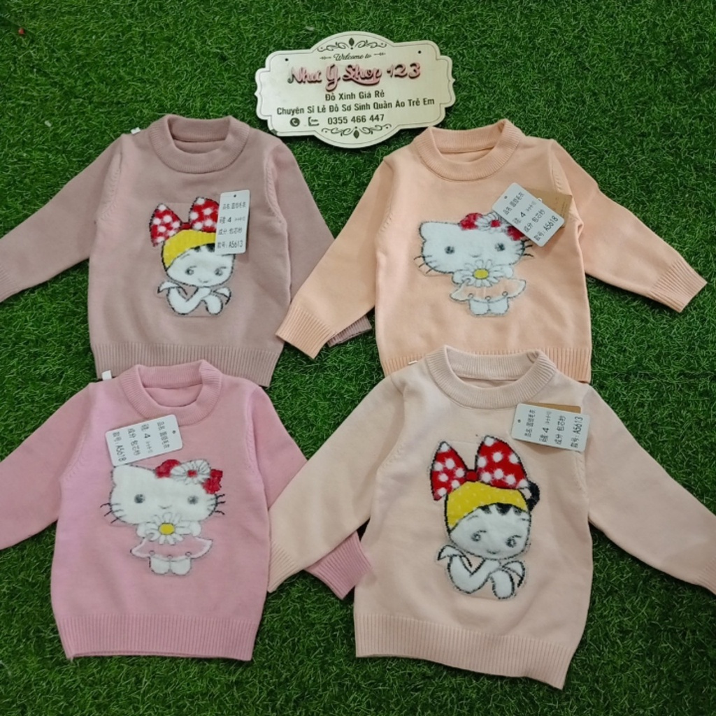 (A51 - Nhiều Mẫu) Áo Len Quảng Châu Cho Bé Gái (7-14kg)