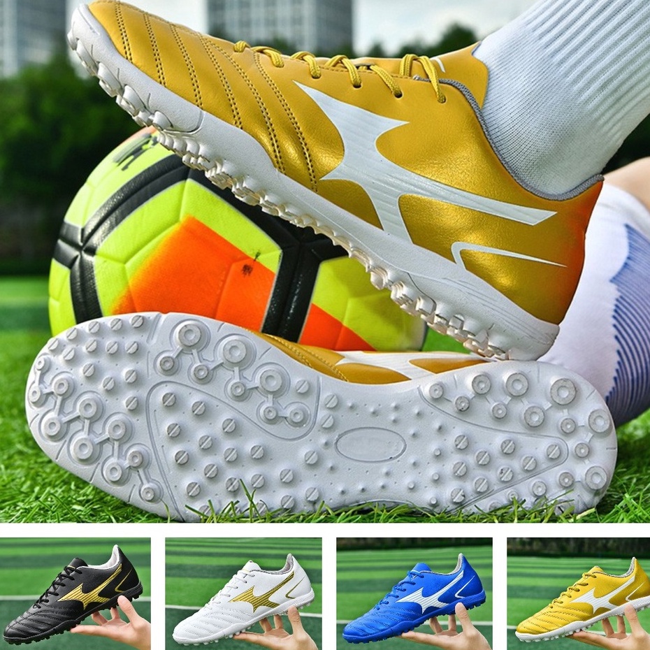 (4 colors)2022 new TF⚽Giày bóng đá thể thao ngoài trời cho thanh niên, giày tập bóng đá, giày bóng đá chống va đập size EU: 35-44
