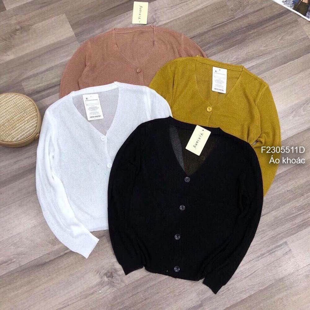 (Có sẵn) Áo khoác len mỏng nút cổ tim QC! (kèm video hình thật) | BigBuy360 - bigbuy360.vn