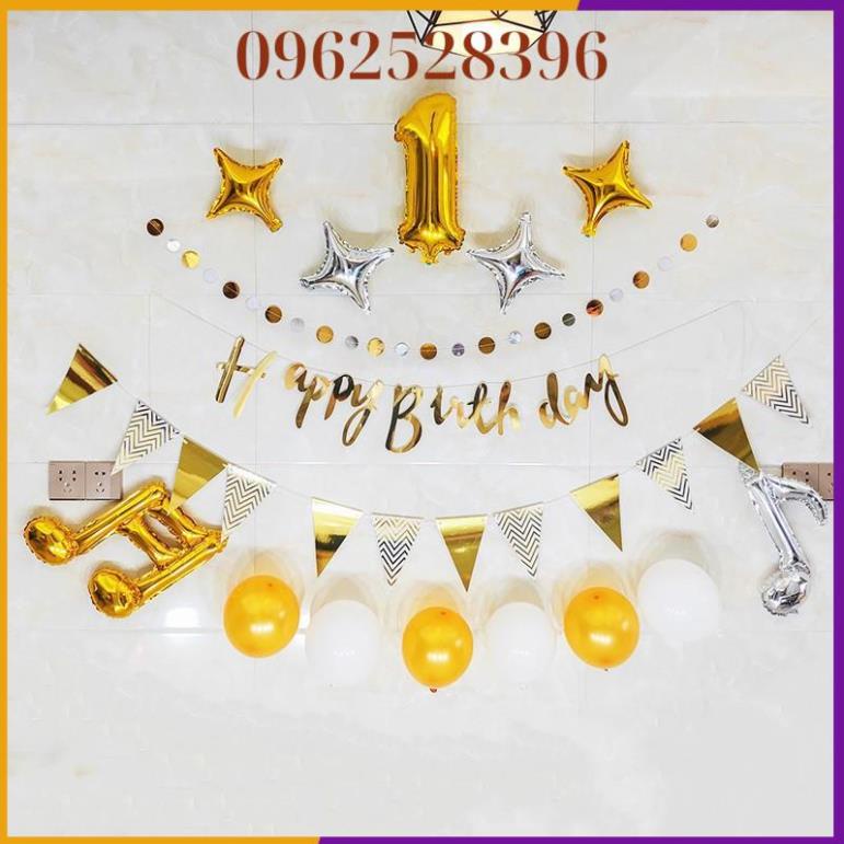 Set Bóng Trang Trí Sinh Nhật❤️Cho Bé 1 Tuổi Mã SN10