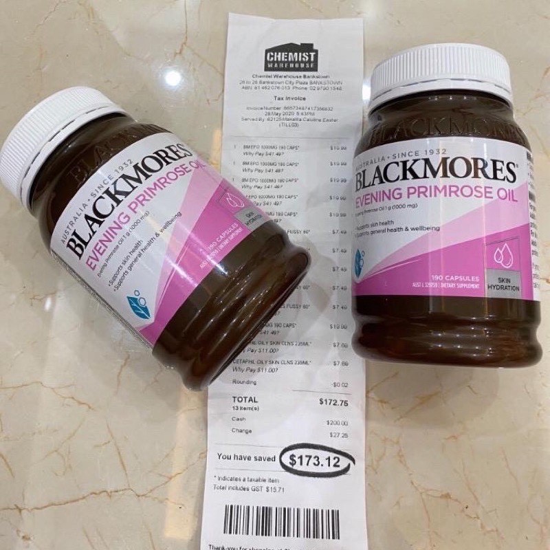 Tinh Dầu Hoa Anh Thảo - Blackmores Evening Primrose Oil - ÚC - (190 viên) | Thế Giới Skin Care