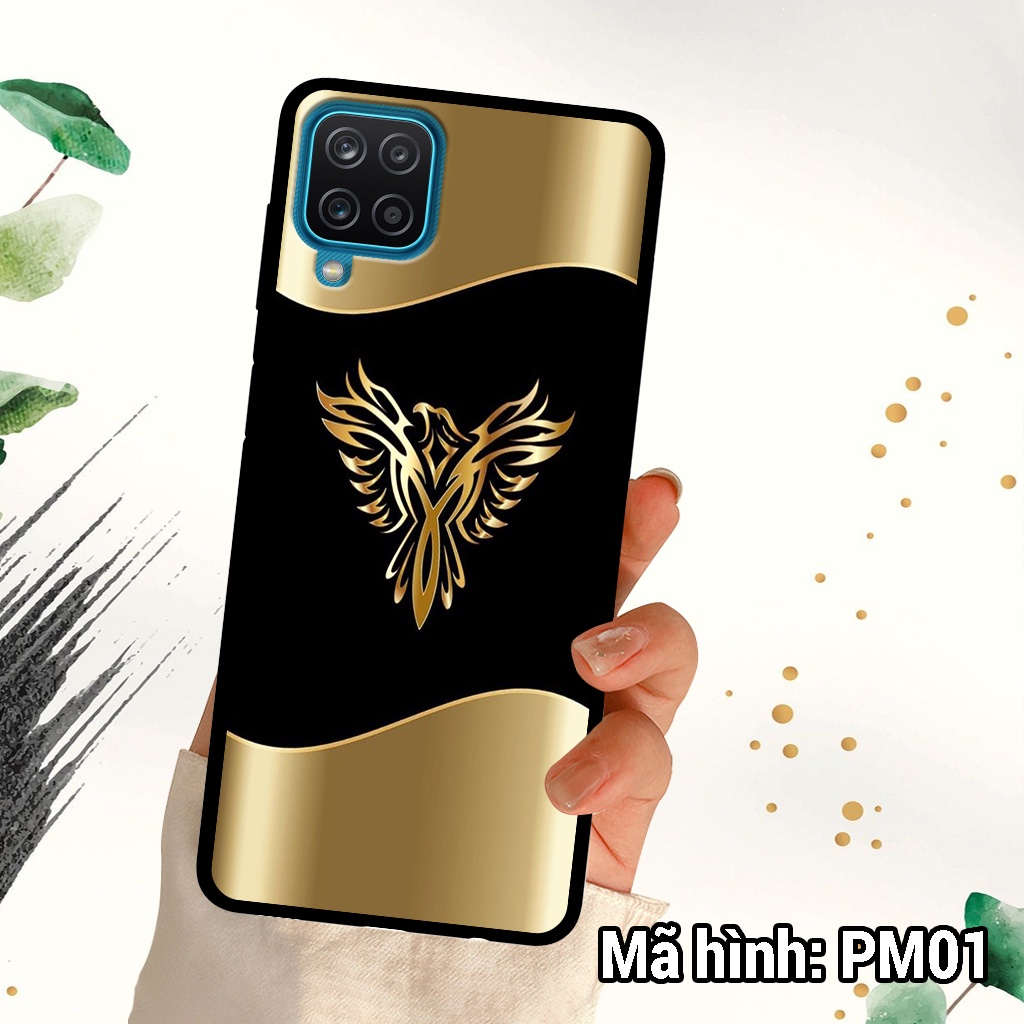 Ốp điện thoại Samsung A12 - Samsung A22 chất liệu KÍNH tráng gương in hình rồng,ốp lưng bền đẹp