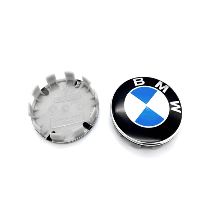 Logo chụp mâm, ốp lazang bánh xe ô tô BMW đường kính 68mm và 55mm Nhựa ABS - 01 chiếc