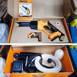 Máy rửa xe dùng pin ingco 20V CPWLI20082 ( kèm 1 pin 20V 2.0A/h , sạc )
