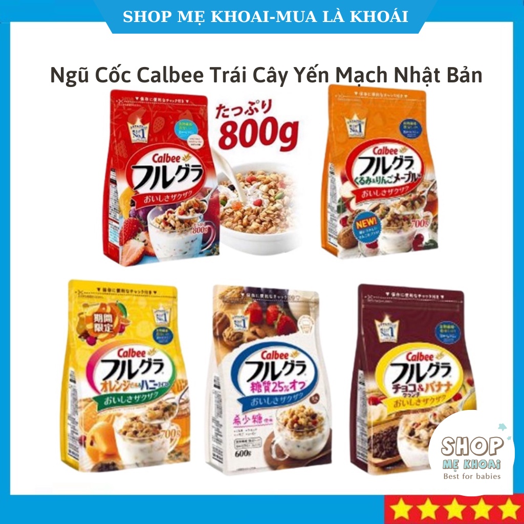 Ngũ cốc ăn sáng, Ngũ cốc dinh dưỡng hoa quả Calbee Nhập khẩu Nhật Bản siêu khuyến mại-Shop Mẹ Khoai