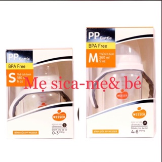 Bình sữa wesser pp cổ rộng